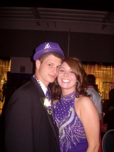 Baby sis Kaitlyn at the prom with Cameron