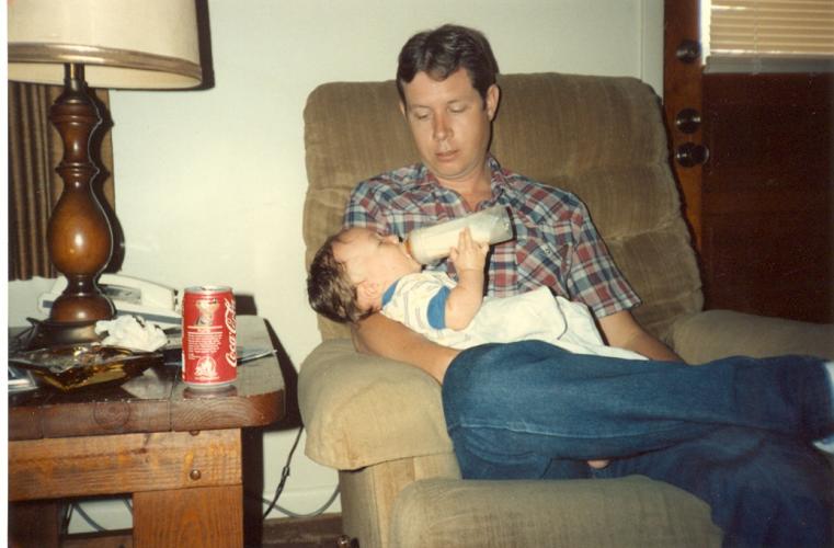 Andrew and Dad 1987